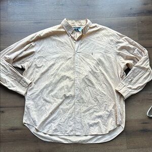 Polo Ralph Lauren Men's Beige Button-Down Shirt ! XXL